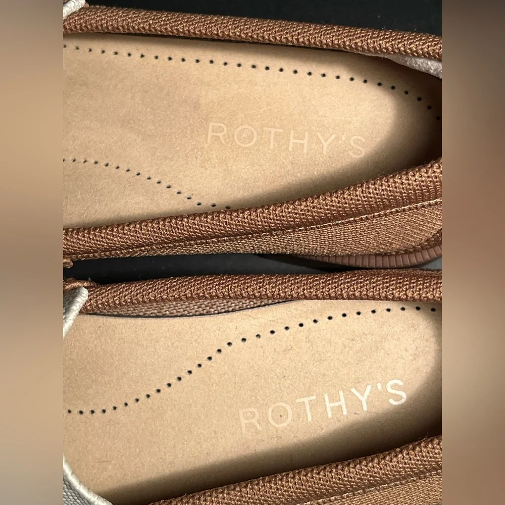 Rothy's Tan and Cream Loafers Size 7.5 - Picture 3 of 8